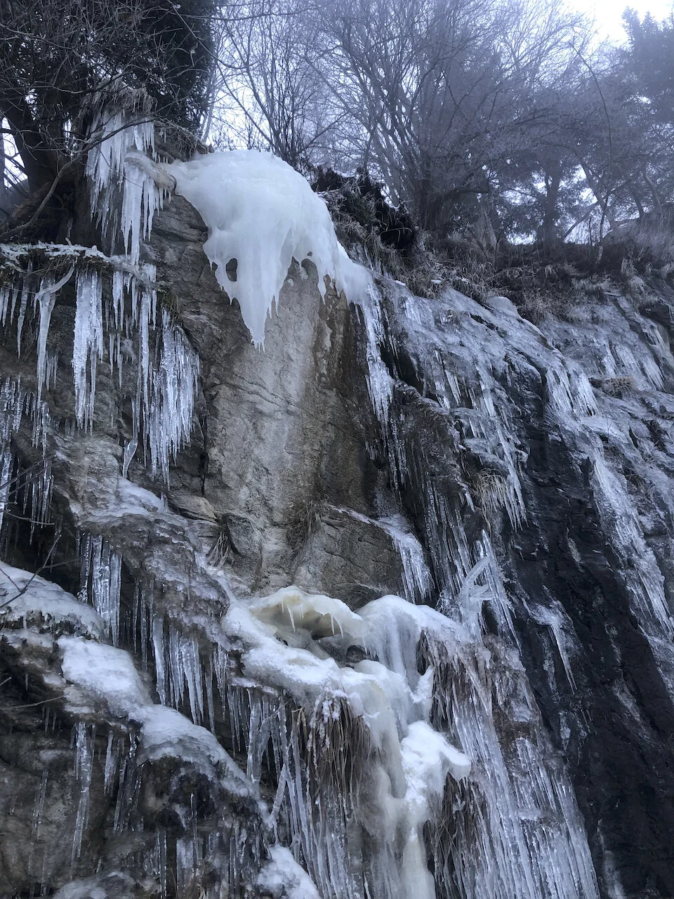 Der Klettergarten direkt in Bad Gastein ist ein schauderlich-schöner Schatten seiner selbst: bizarr, nicht sicher- und nur ganz vielleicht von Profis kletterbar?!  | © DAV Starnberg