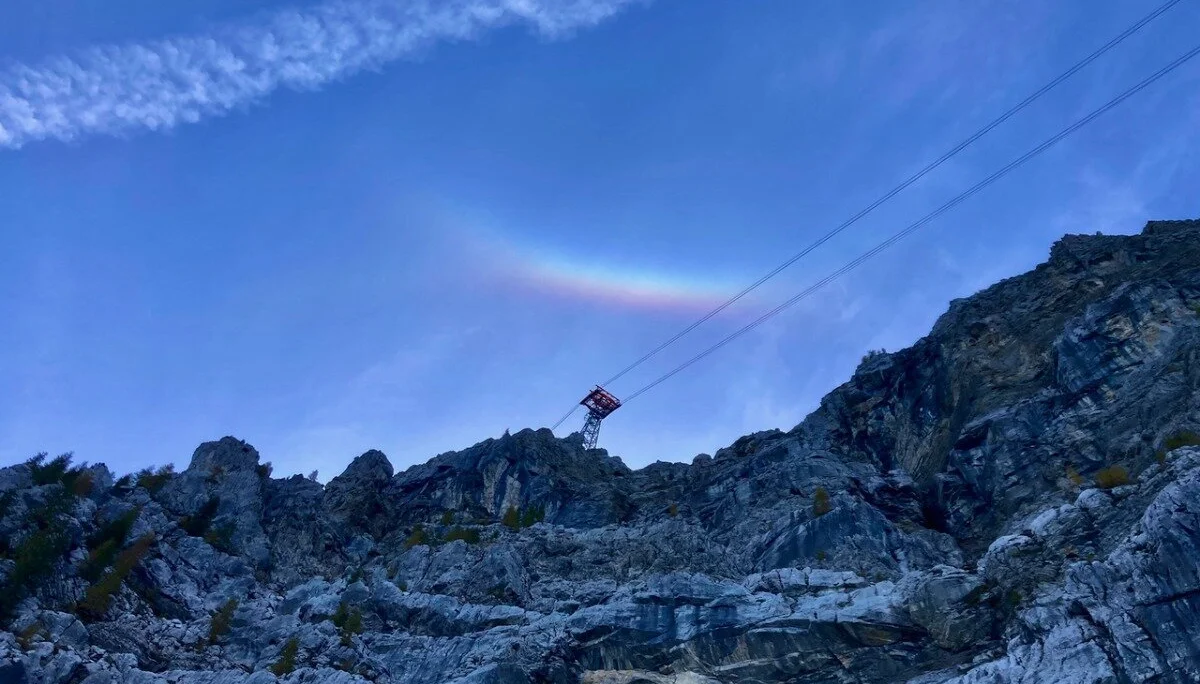 Halo-Effekt - hier eine wohl seltene Zirren-Sonne Kostellation! | © DAV Starnberg