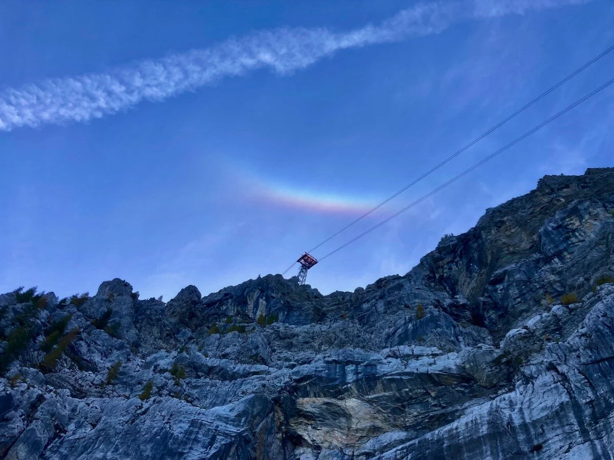 Halo-Effekt - hier eine wohl seltene Zirren-Sonne Kostellation! | © DAV Starnberg