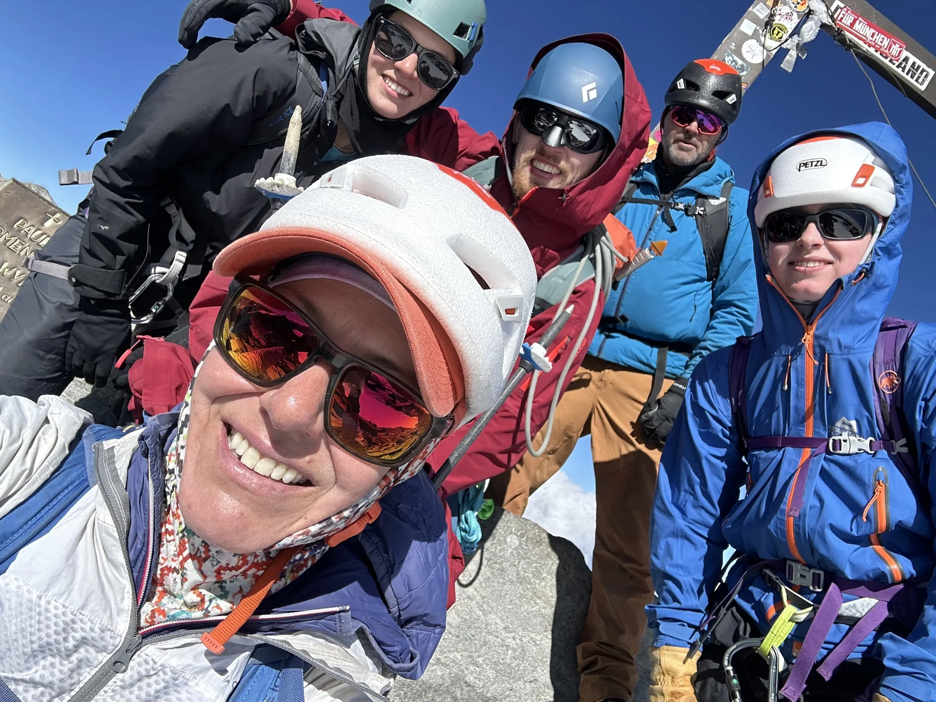 Hochstubai 1 - Gipfel-Selfie | © DAV Starnberg/Angelika Kaunicnik