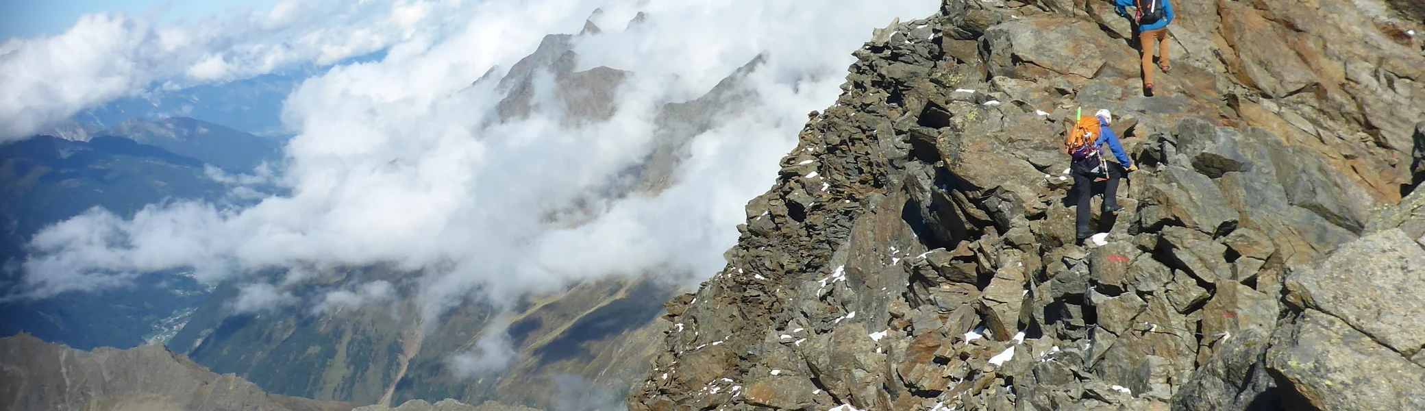 Hochstubai 3 - exponiert zum Gipfel | © DAV Starnberg/Angelika Kaunicnik