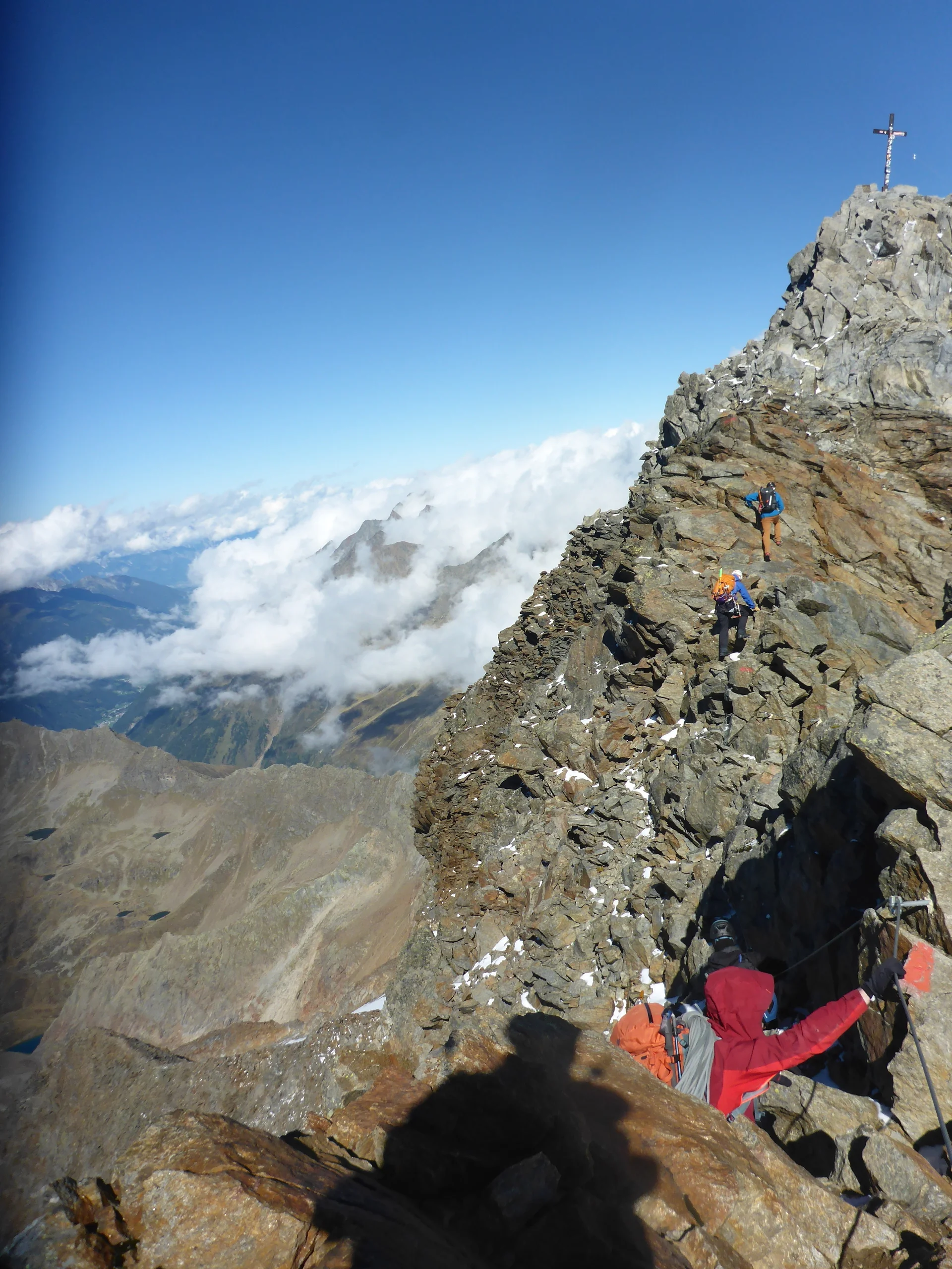 Hochstubai 3 - exponiert zum Gipfel | © DAV Starnberg/Angelika Kaunicnik