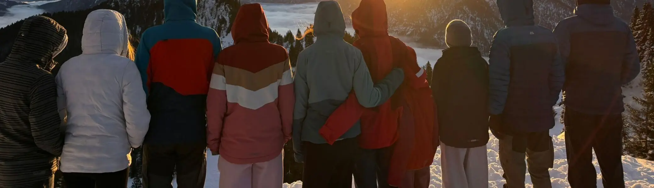 Gruppenfoto bei Sonnenuntergang | © jDAV Starnberg