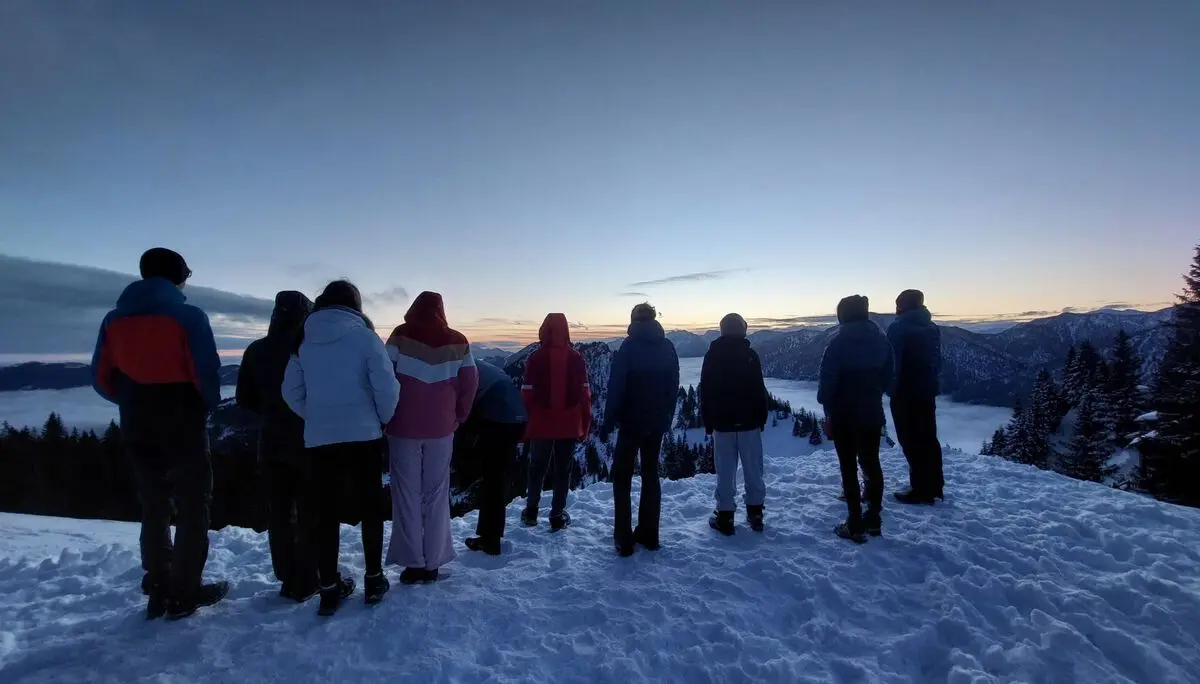 Sonnenuntergang im Schnee | © jDAV Starnberg