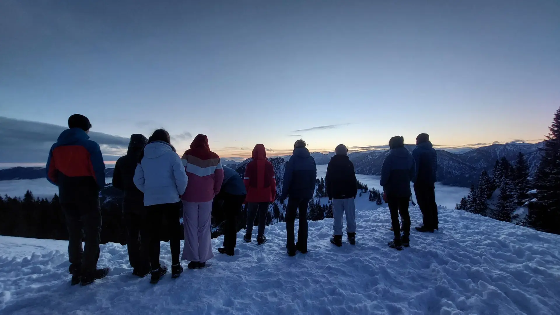 Sonnenuntergang im Schnee | © jDAV Starnberg