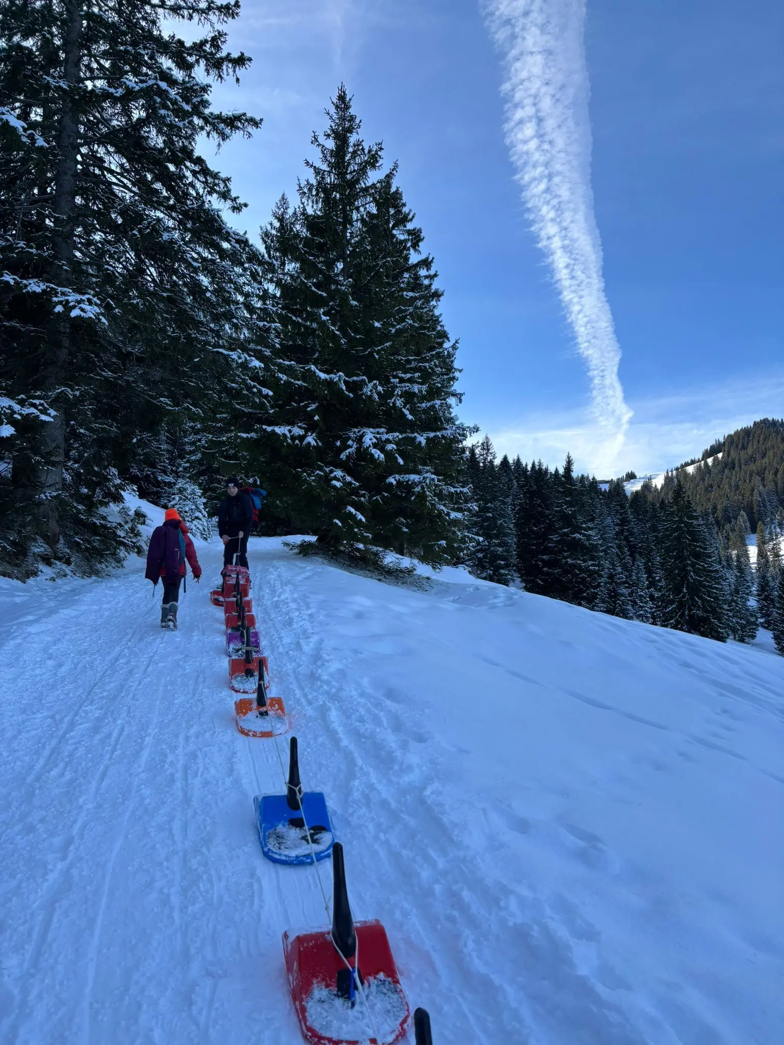 Flo zieht alle Bobs | © jDAV Starnberg