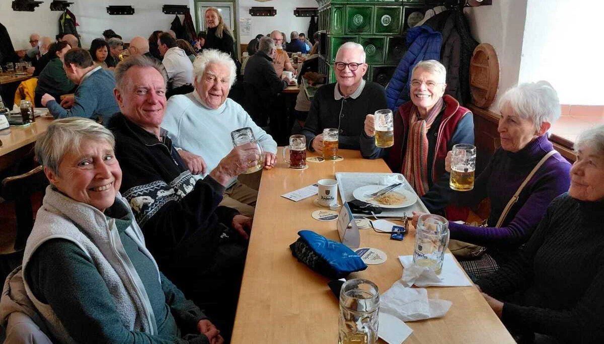 Andechs-Wanderung 2026 - Im Bräustüberl beisammenhocken Tisch 1 | © DAV Starnberg