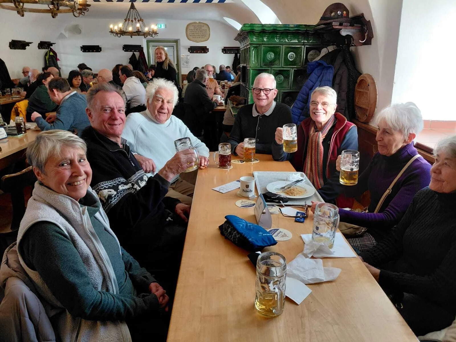Andechs-Wanderung 2026 - Im Bräustüberl beisammenhocken Tisch 1 | © DAV Starnberg