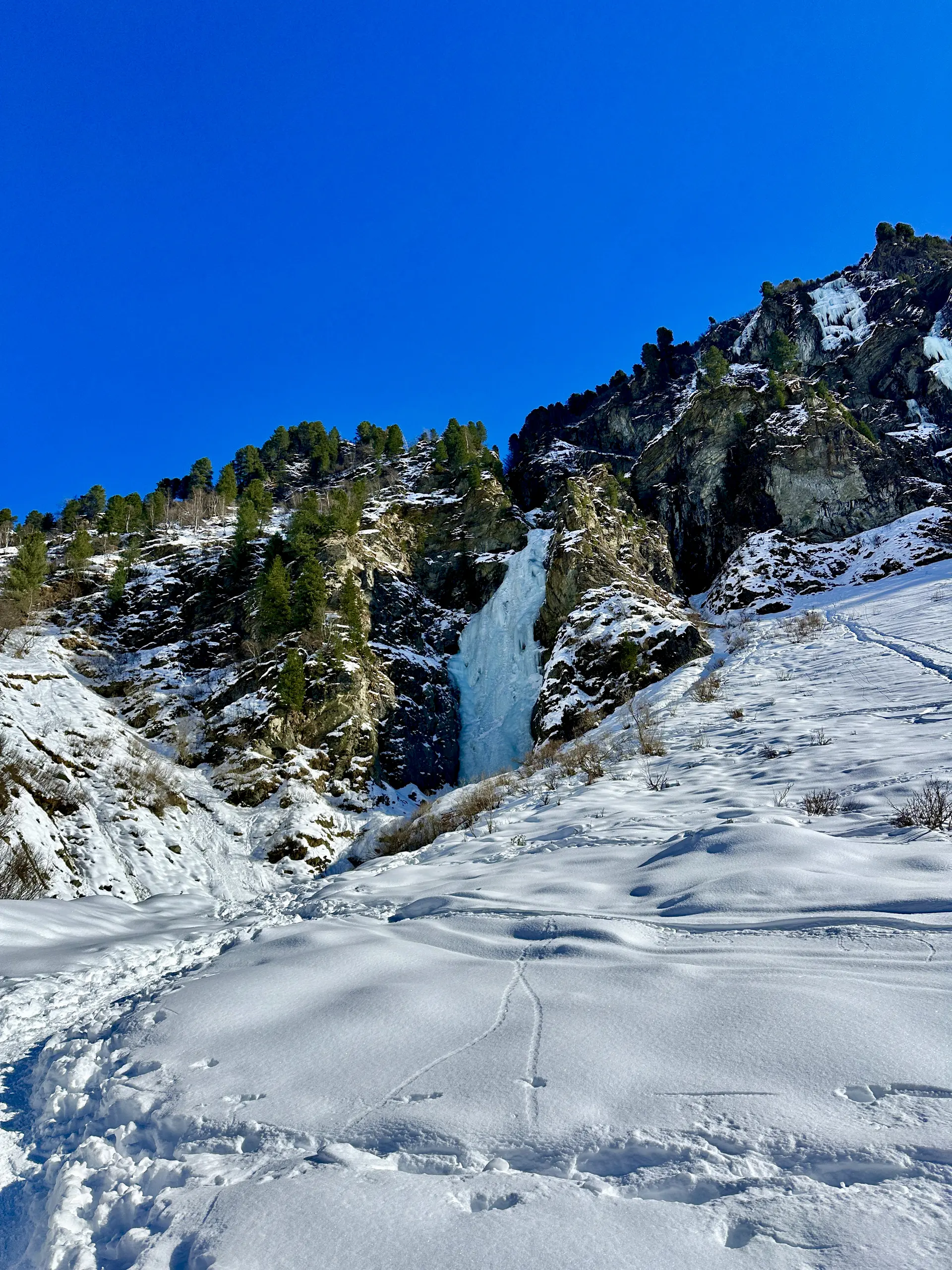 Easy Afternoon Eisfall in sonniger Winterlandschaft | © DAV Starnberg - Angelika Kaunicnik