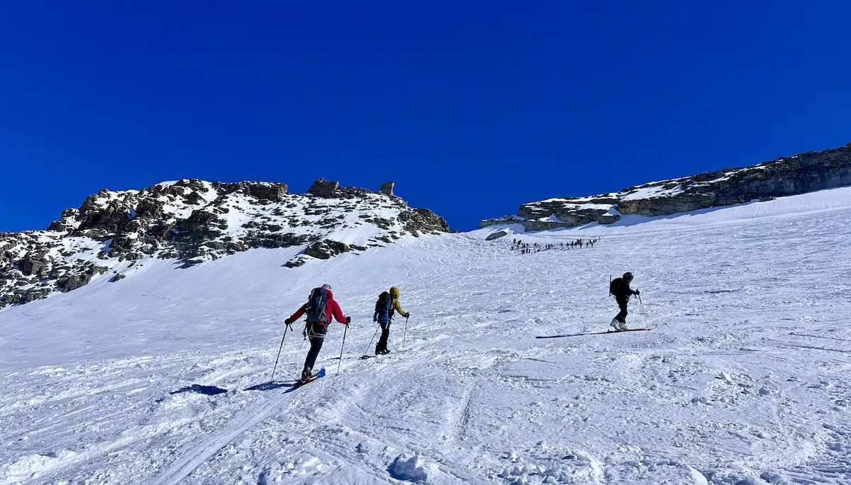 der letzte Anstieg zum Skidepot | © DAV Starnberg