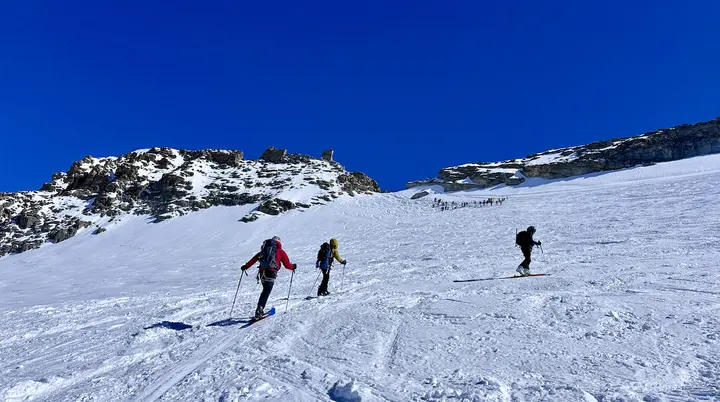 der letzte Anstieg zum Skidepot | © DAV Starnberg