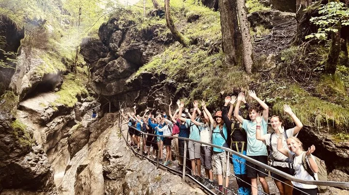 Foto Jugendgruppe in der Klamm | © JDAV Starnberg/Sina Bakenhus