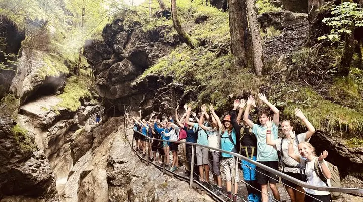 Foto Jugendgruppe in der Klamm | © JDAV Starnberg/Sina Bakenhus