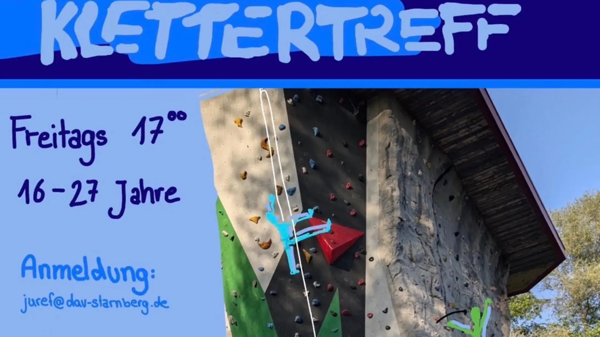 Flyer Kraxler -Klettergruppe Freitags ab 16 Jahren | © JDAV Starnberg