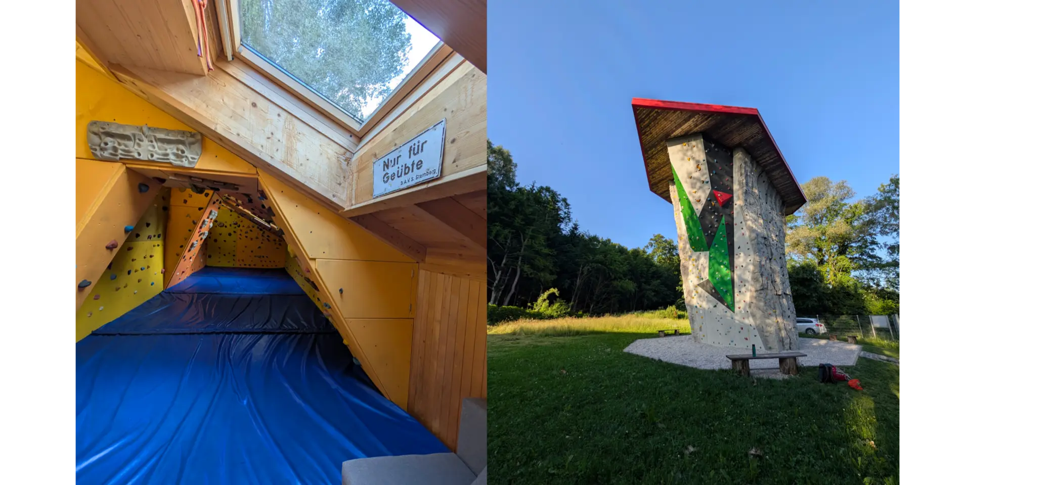 Foto von Kletterturm und von Boulderraum | © DAV Starnberg/Marc Werny