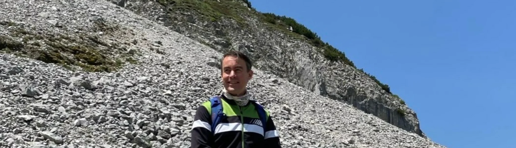 Unser erster Vorstand Dominik Dreyer beim Wandern | © DAV Starnberg