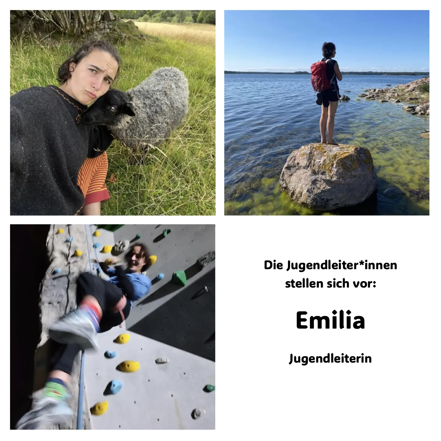 3 Fotos von Emilia und ihre Ämter | © JDAV Starnberg