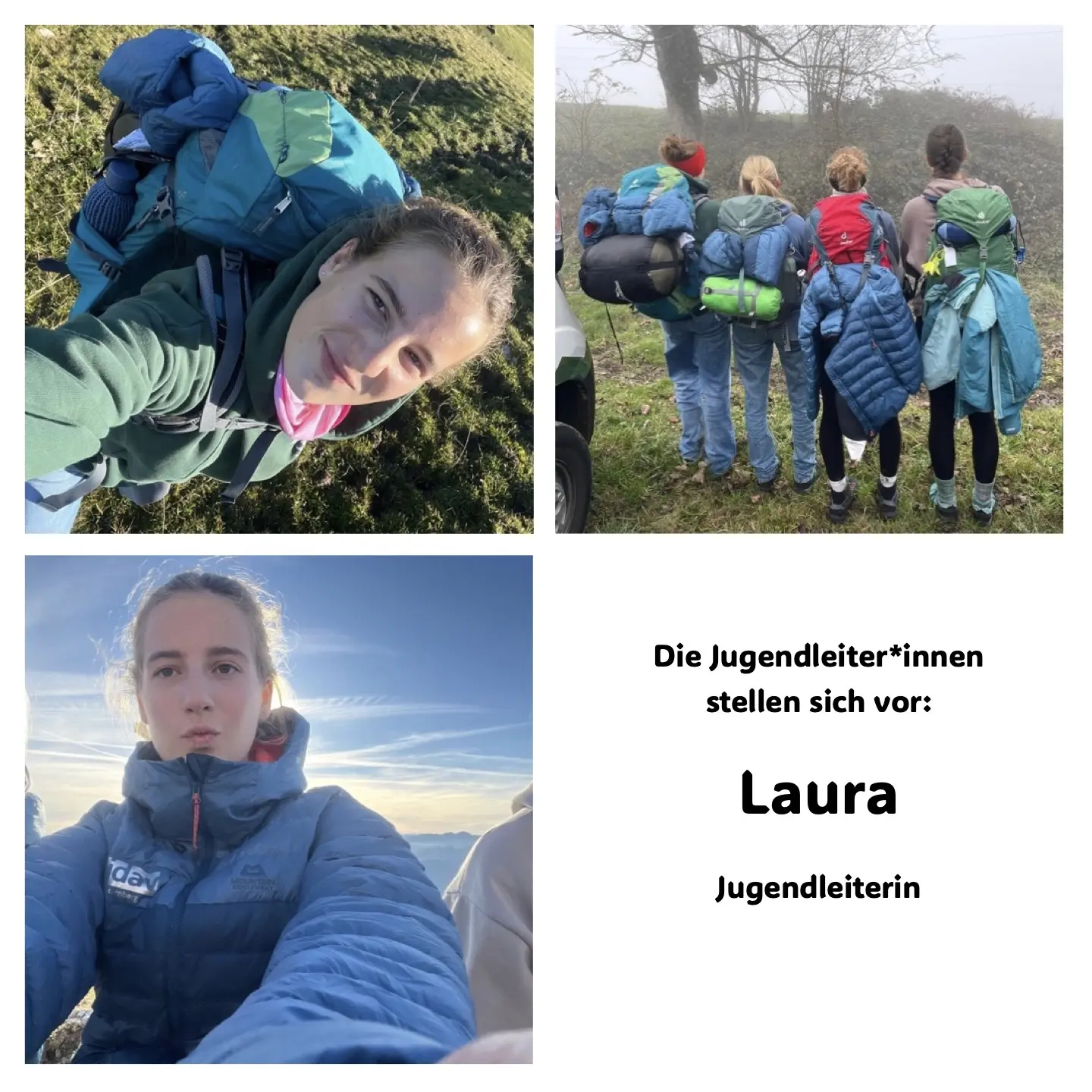 3 Fotos von Laura und ihre Ämter | © JDAV Starnberg