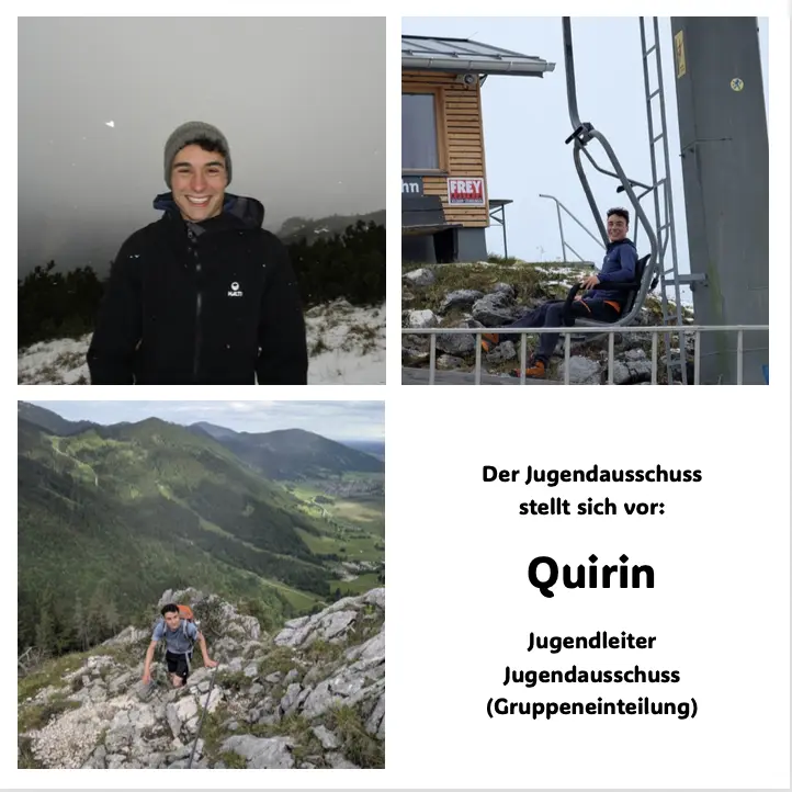 3 Fotos von Quirin und seine Ämter | © JDAV Starnberg