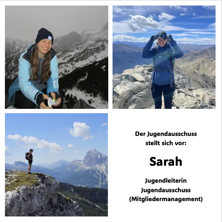 3 Fotos von Sarah und ihre Ämter | © JDAV Starnberg