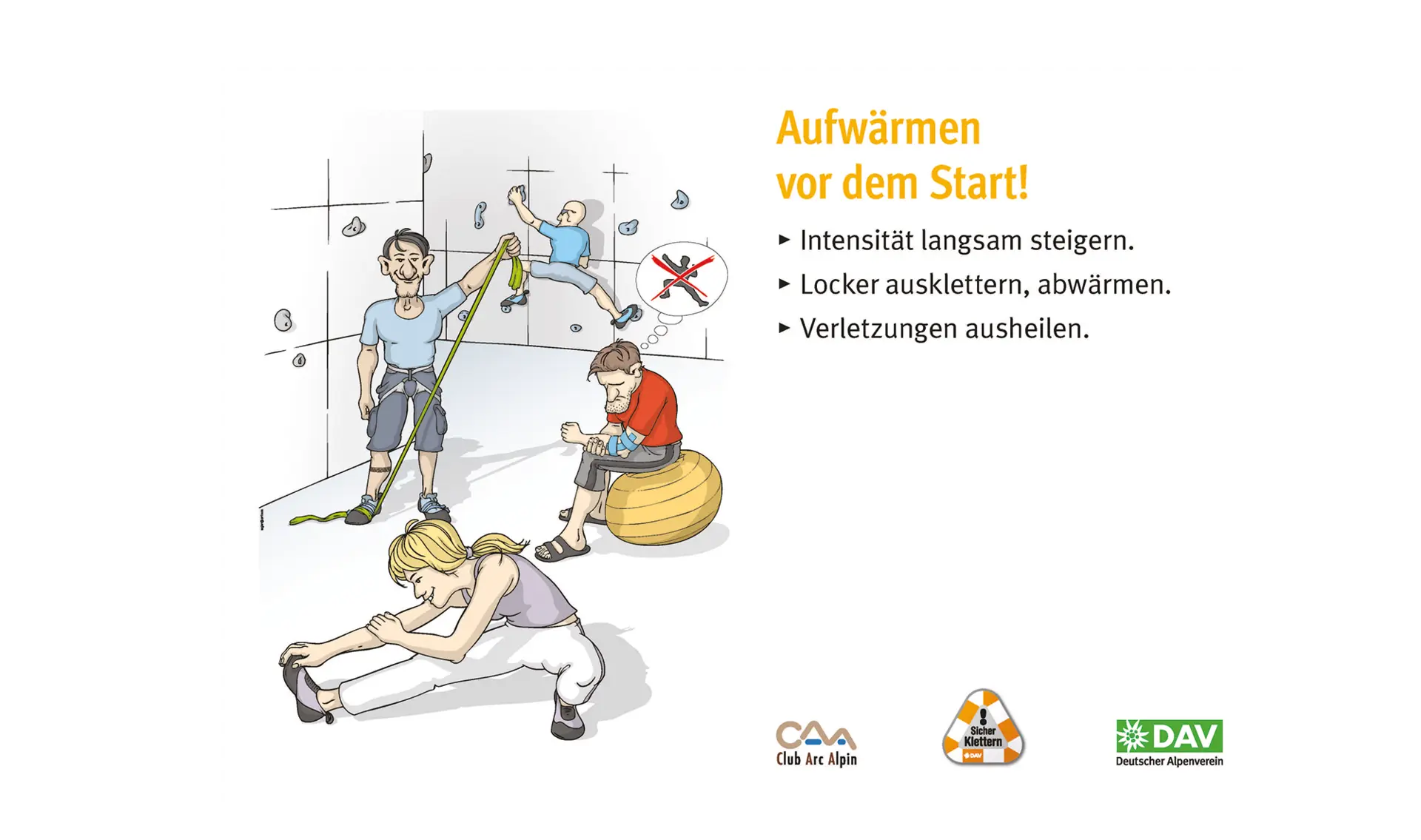 Kletterregel Nummer neun: Aufwärmen vor dem Start | © DAV