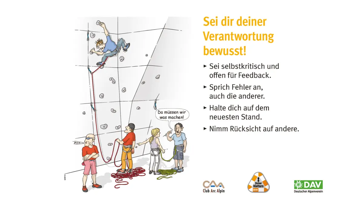 Kletterregel Nummer zehn: Sei dir deiner Verantwortung bewusst | © DAV