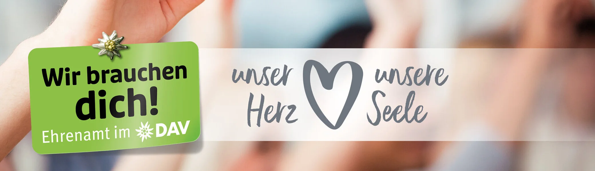 Kampagnenmotiv: Ehrenamtliche Unterstützung beim DAV - Imagefoto | © DAV