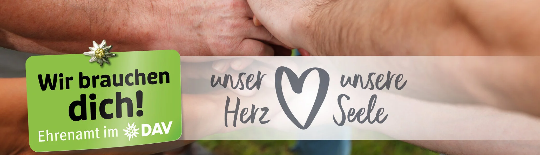 Kampagnenmotiv: Ehrenamtliche Unterstützung beim DAV - Imagefoto | © DAV