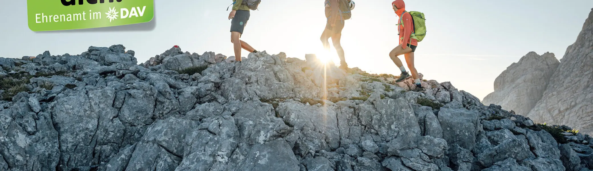 Kampagnenmotiv: Ehrenamtliche Unterstützung beim DAV - Imagefoto | © DAV /Julian Rohn